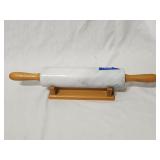 Marble Rolling Pin & Stand 18'L