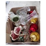 Christmas figure, goblets, vases