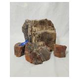 4 Pc Petrified Wood Stones