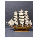 Wooden Model Sailing Ship 19'x17.5'