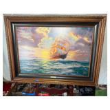 Thomas Kinkade Canvas Print in Ornate Frame