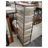 Storage rack with totes, 9' x 13' x 37'