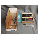 X-acto knife set extra blades, carpet knife