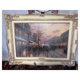 Thomas Kinkade Signed Canvas Print in Ornate Frame