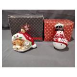 (2) Christopher Radko Glass Christmas Ornaments