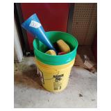 Buckets, sponges, funnels