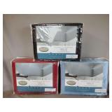 3- Full Sized Satin Sheet Sets