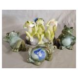 Ceramic frog figurines