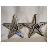 2- Cast iron star anchor plates 7'