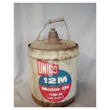 Unico 12-M Motor Oil Bucket, Empty