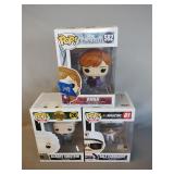 3- Funko Pop Vinyl Figures