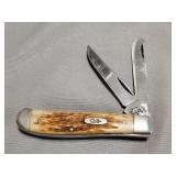Case pocket knife, back plate is chipped