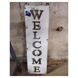 Metal welcome sign 6'x18'