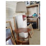 Console lamp table with magazine rack 15'x24'
