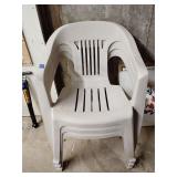 3- Plastic patio chairs