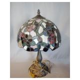 Lamp with stained glass shade, Tiffany style