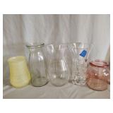 Crystal vase 9', 4- Decorative vases