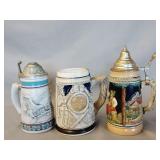 3- Ceramic beer steins