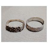 2- Sterling silver rings