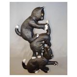 Cast iron kitten doorstop 10'