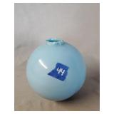 Blue milk glass lightning rod ball