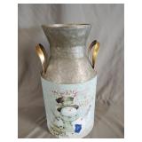 Metal Christmas milk can 16'