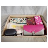 Smart watch bands, wallets, pencil case, ear buds