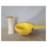 Tupperware strainer, pepper shaker