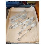 Vintage insulator pegs, wood and metal