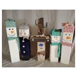 5- Wooden snowmen, 15'-18'