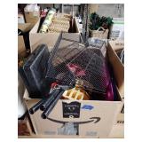 Metal baskets, popsicle mold, food trays