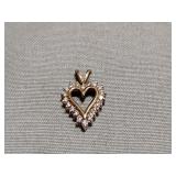 Heart pendant, 10KT Gold