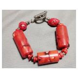 Red coral bracelet