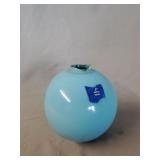 Blue milk glass lightning rod ball