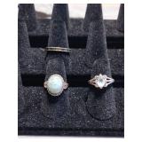 3-Sterling silver rings