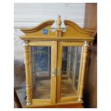 Hanging jewelry box, glass doors, missing handle