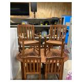 Teak dining table and chairs