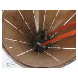 Wooden Bushel Basket with Pecan Picker Tool