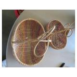 Woven Basket Trays With Handles