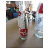 Three Vintage Soda Bottles: Tru-Ade, Pepsi, and Co