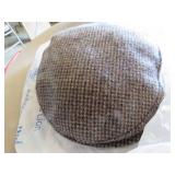 Two Hats Including Houndstooth Flat Cap and Black