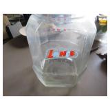 Vintage Glass Countertop Lance Jar with Lid and LN