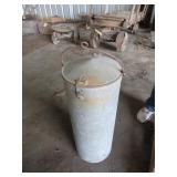 Galvanized Metal Container With Lid and Handle
