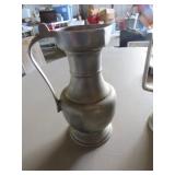 Two Pewter Pitchers with Handles