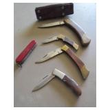 Folding Knives Including Swiss Army Style and Leat