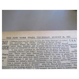 Bound Volume of The New York Times, August 16-31,