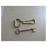 Vintage Coca-Cola Bottle Opener and Key Set