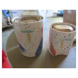Contempo Decorated Ceramics Canister Set of Two