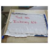 Punch Hole Embroidery and Fabric Material Kit in S