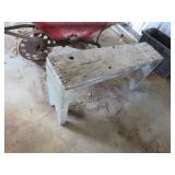 Wooden Bench With Distressed Surface